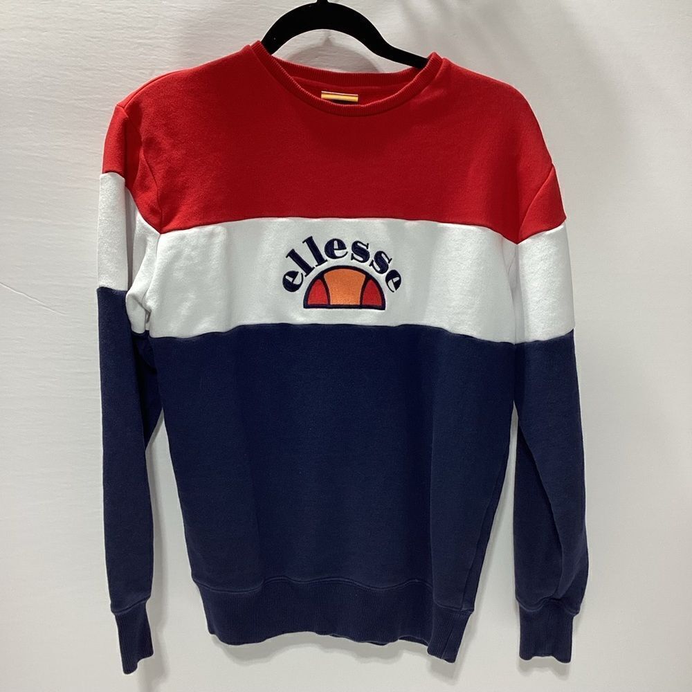 Ellesse Pullover Sweatshirt Red White Blue S